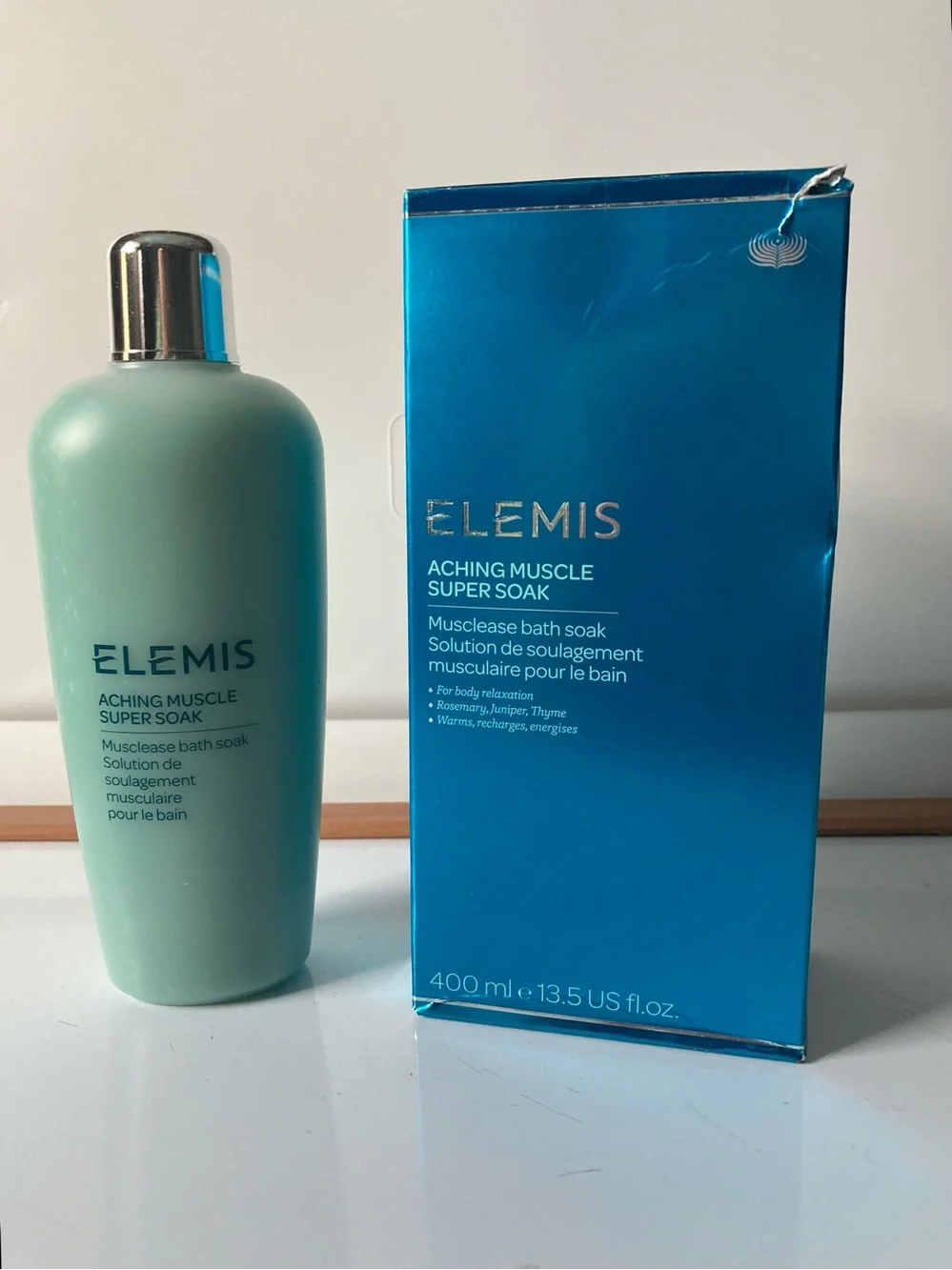 Elemis Aching Super Soak - Musclease Bath Soak, Gel 13.5 Oz, 400 ml, BRAND NEW!